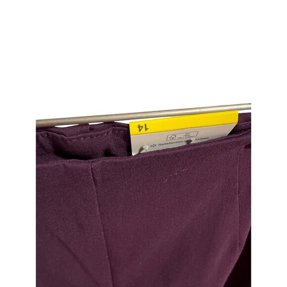 New  Womens Purple Pearl Stretch Pants Size 14 Rayon/Nylon Blend - Picture 3 of 6